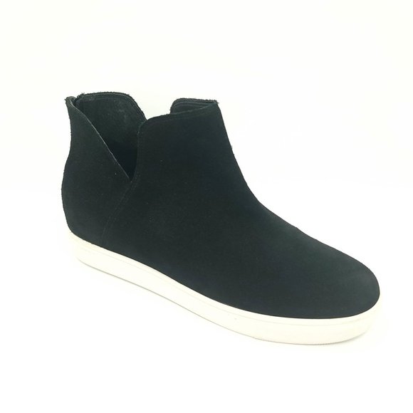 Steve Madden Sneaker Claud Zip Mid Top Black Suede Women's 11 - Picture 2 of 10